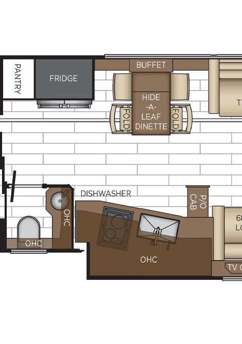 2025 king aire floor plan 4531 galley & dinette