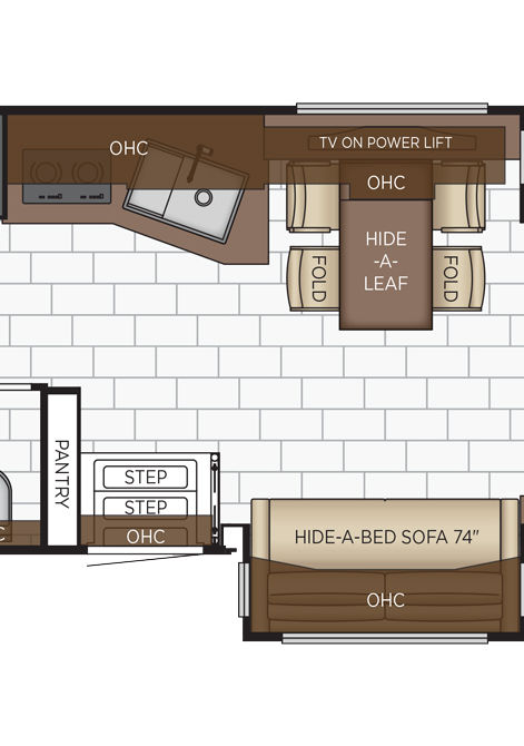 2025 supreme aire floor plan 4051 galley & dinette