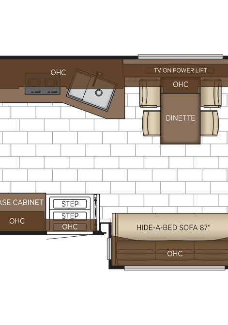 2025 supreme aire floor plan 4504 galley & dinette