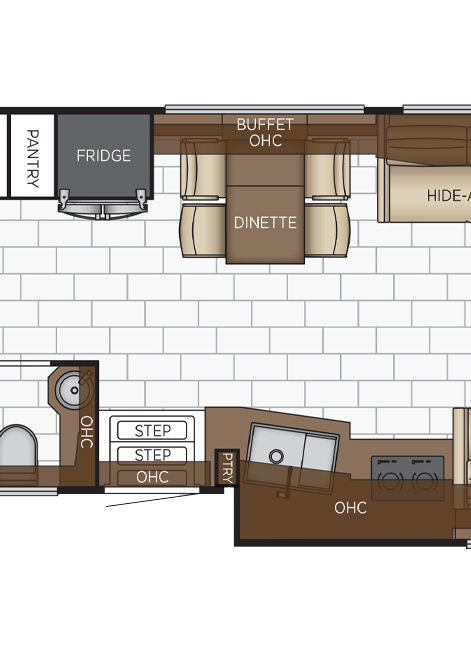 2025 supreme aire floor plan 4530 galley & dinette