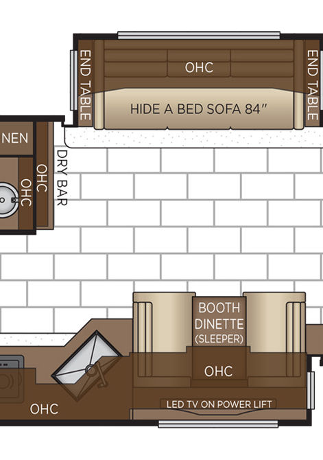 2025 ventana floor plan 3512 galley & dinette