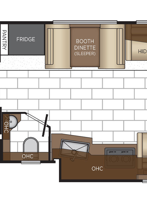 2025 ventana floor plan 3809 galley & dinette