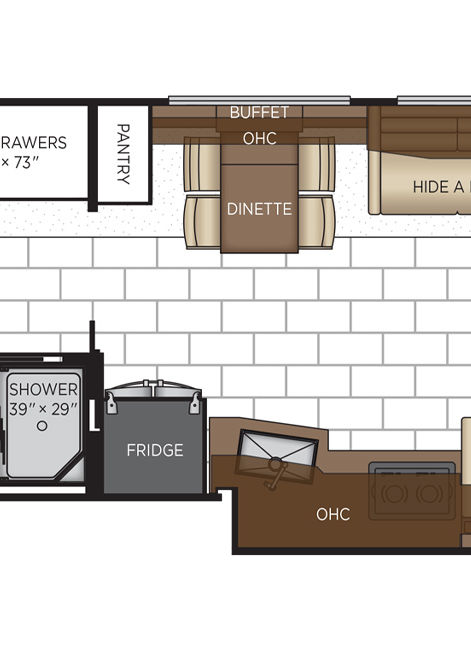 2025 ventana floor plan 4340 galley & dinette