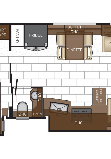 2025 ventana floor plan 4369 galley & dinette