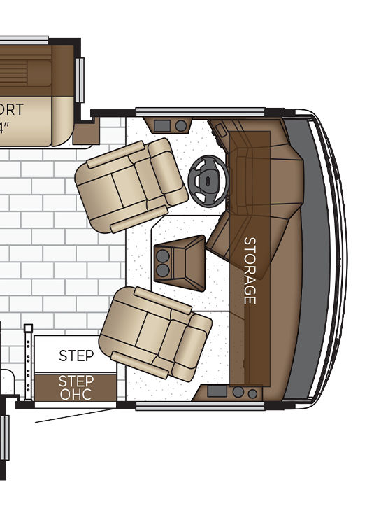 2026 Bay Star 3225 Cockpit Floor Plan