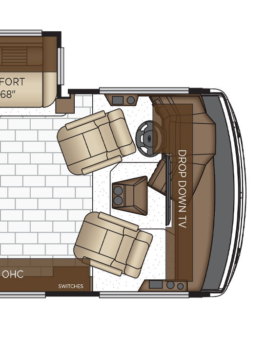 2026 Bay Star 3811 Cockpit Floor Plan