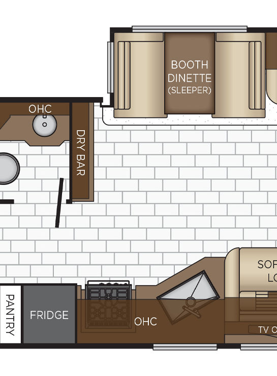2026 Bay Star 3826 Galley & Dinette Floor Plan