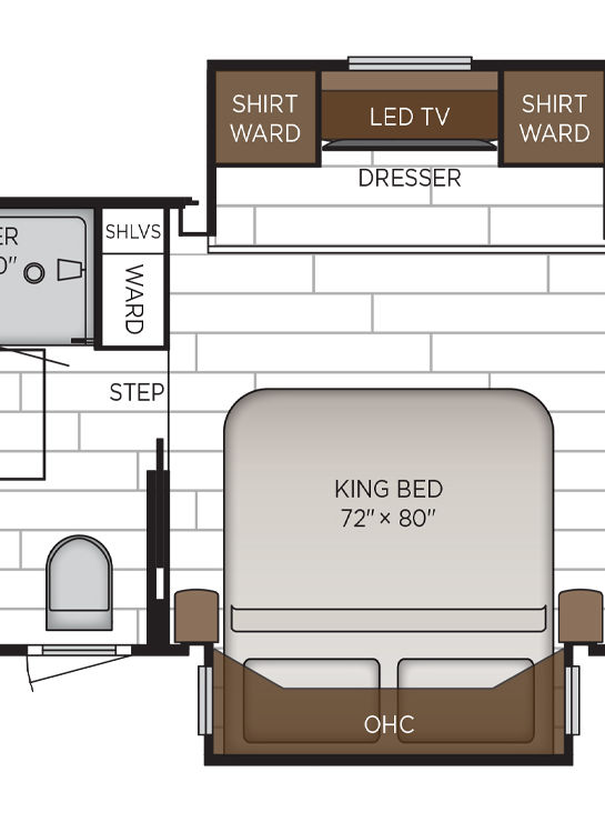 2026 Dutch Star 3836 Bedhroom Floor Plan