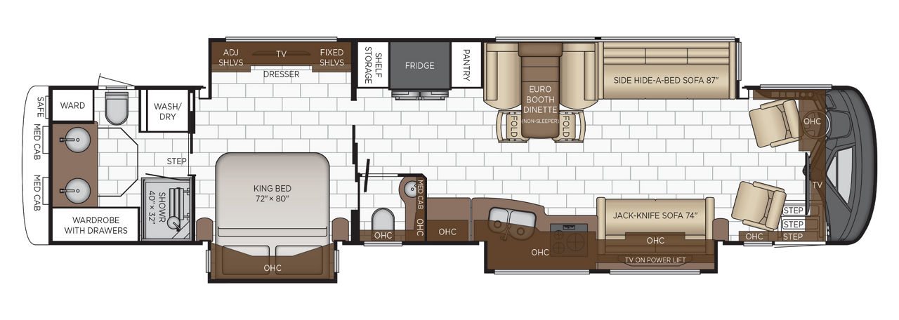 2026 Newmar Essex 4595 floor plan