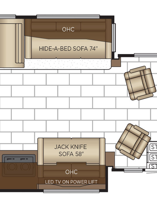 2026 Ventana 3809 Cabin Floor Plan