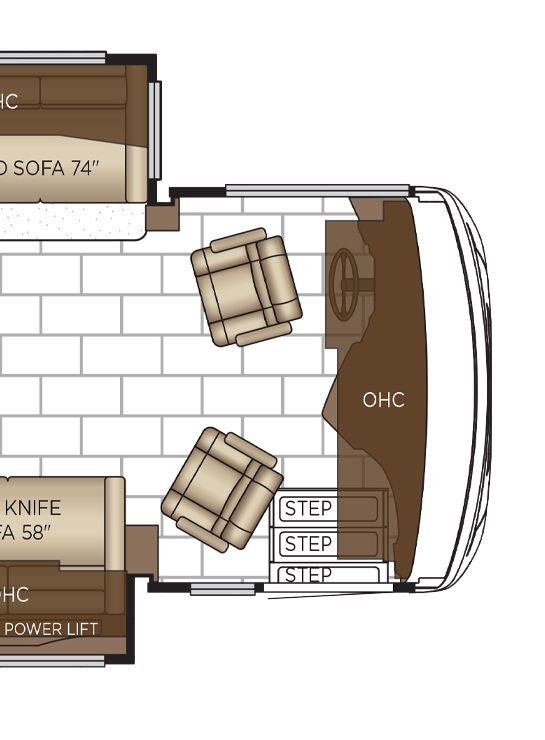 2026 Ventana 3809 Cockpit Floor Plan