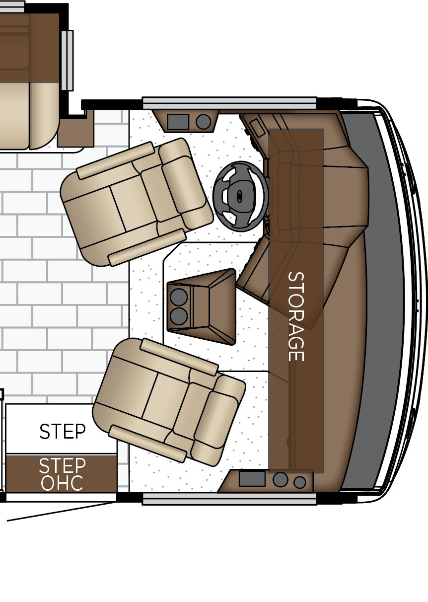 2027 Bay Star 3225 Cockpit Floorplan