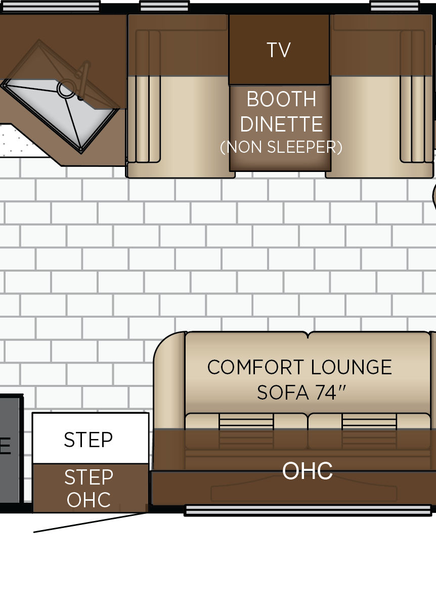 2027 Bay Star 3640 Galley & Dinette Floorplan