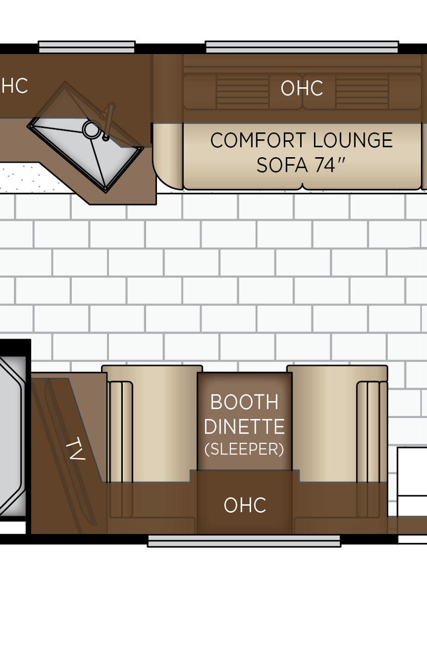 2027 Bay Star Sport 3014 Galley & Dinette Floorplan