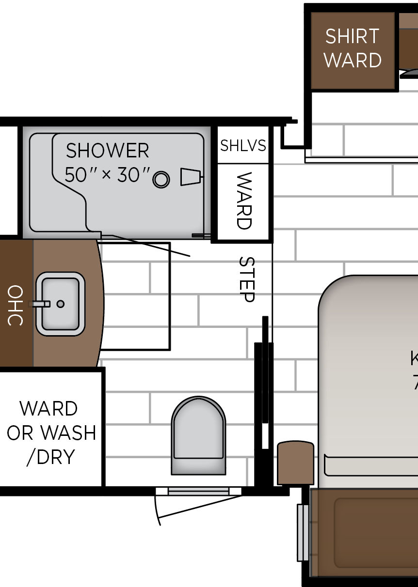 2027 Dutch Star 3836 Bathroom Floorplan