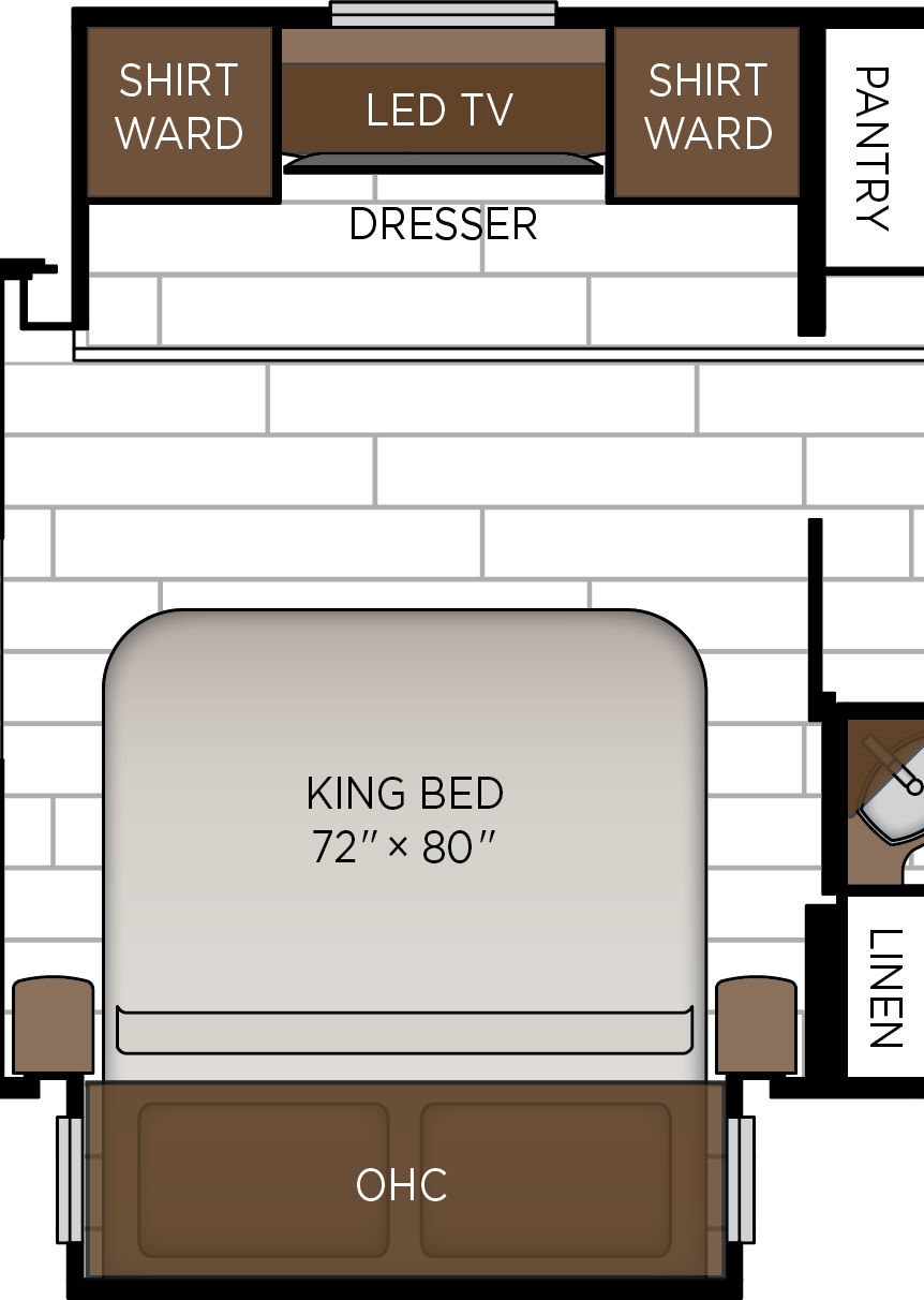 2027 Dutch Star 3836 Bedroom Floorplan