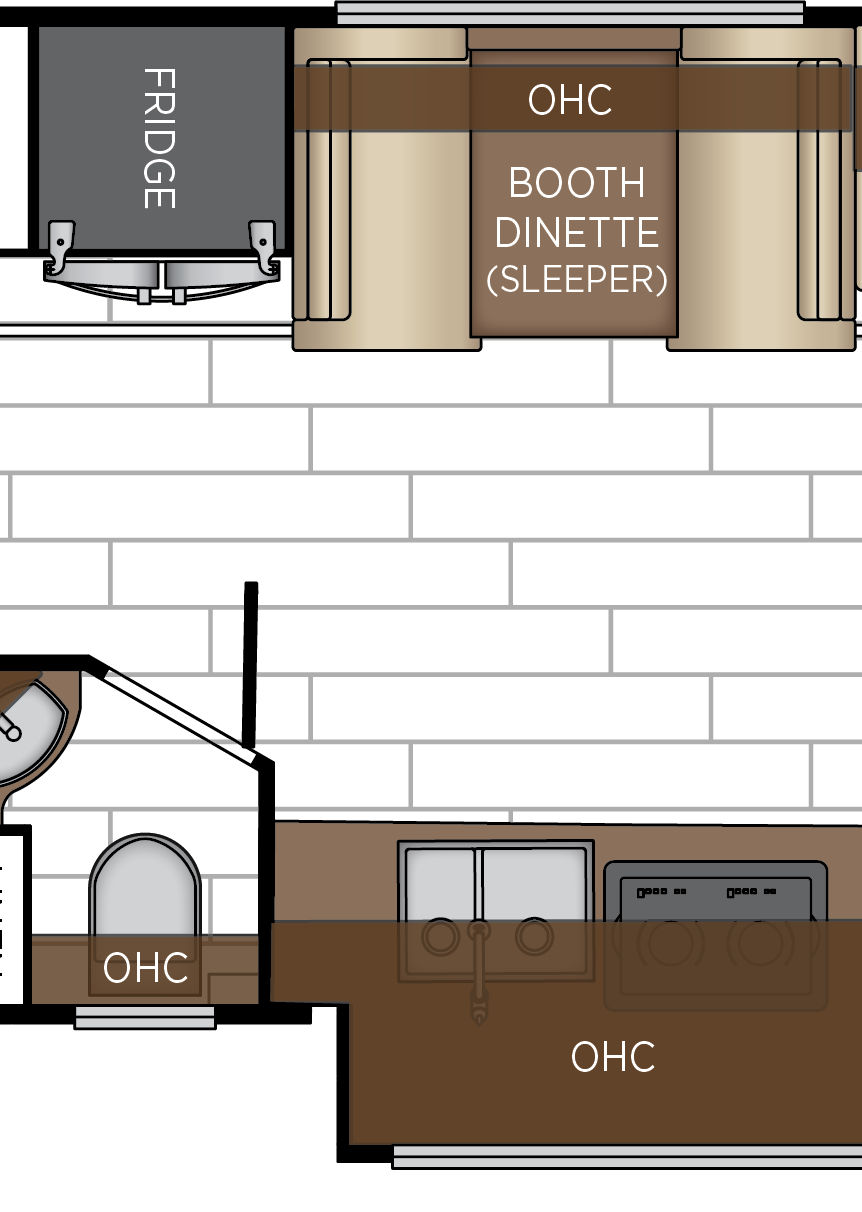 2027 Dutch Star 3836 Galley & Dinette Floorplan