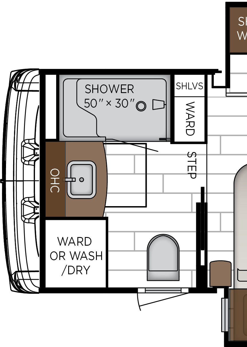 2027 Dutch Star 3836 Exterior & Storage Floorplan