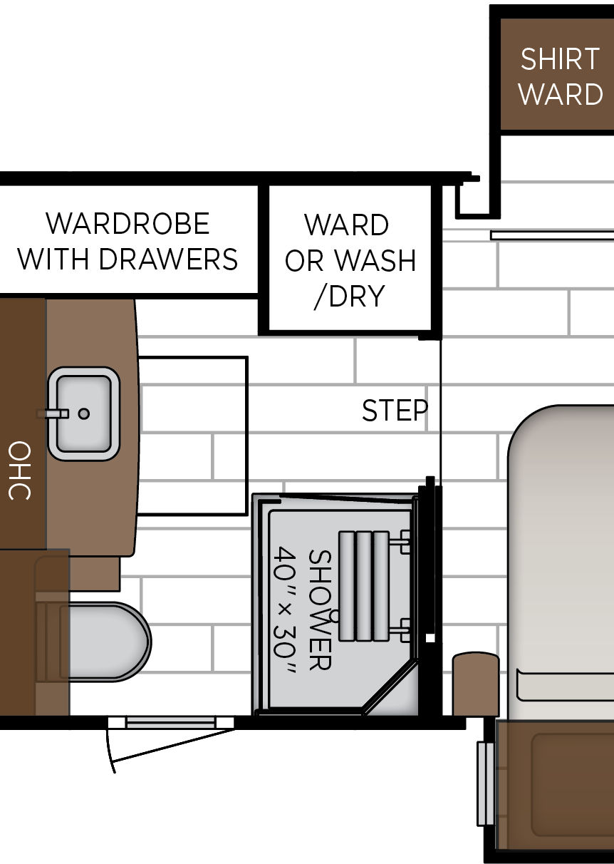 2027 Dutch Star 4081 Bathroom Floorplan