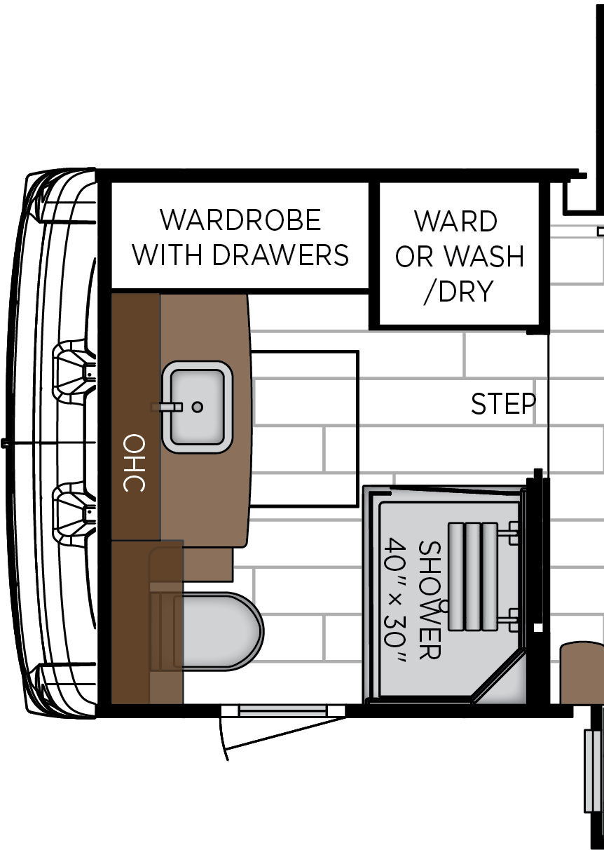 2027 Dutch Star 4081 Exterior & Storage Floorplan