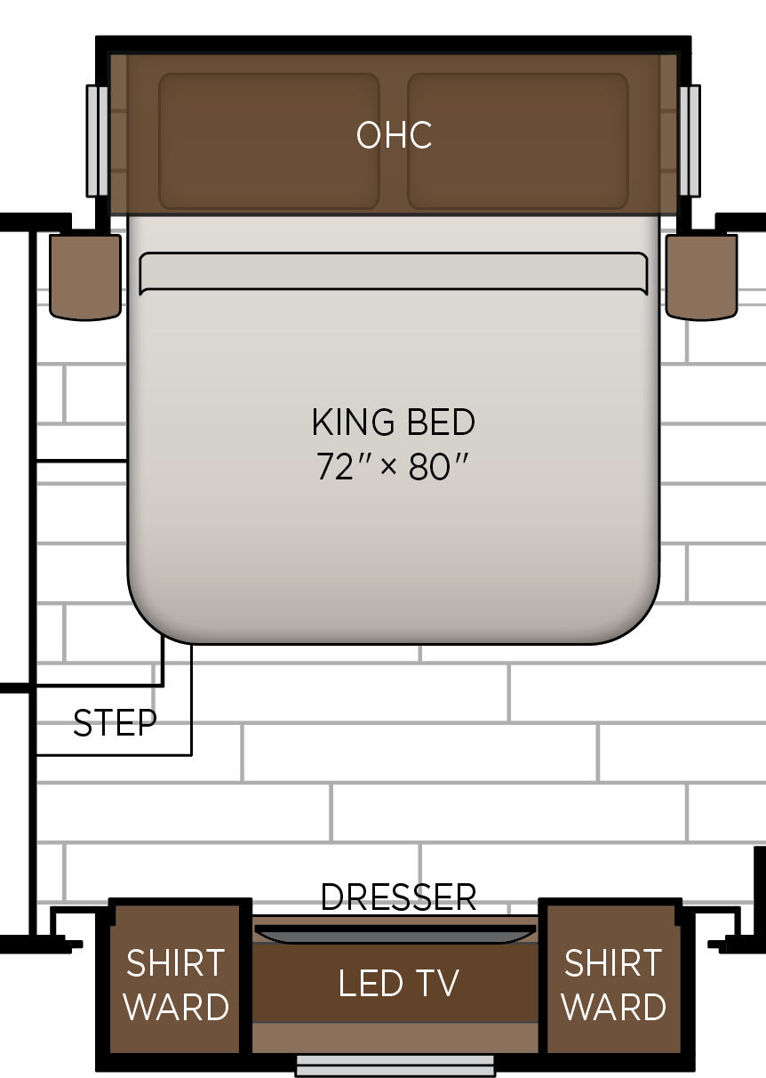 2027 Dutch Star 4311 Bedroom Floorplan