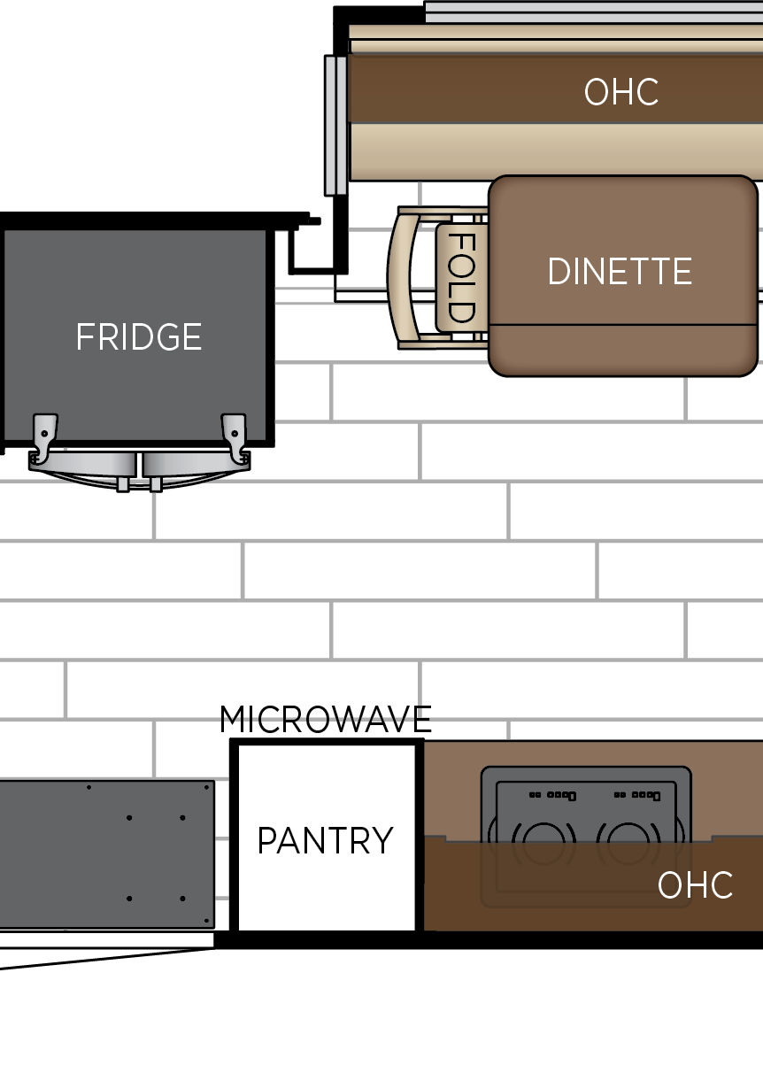 2027 Dutch Star 4311 Galley & Dinette Floorplan