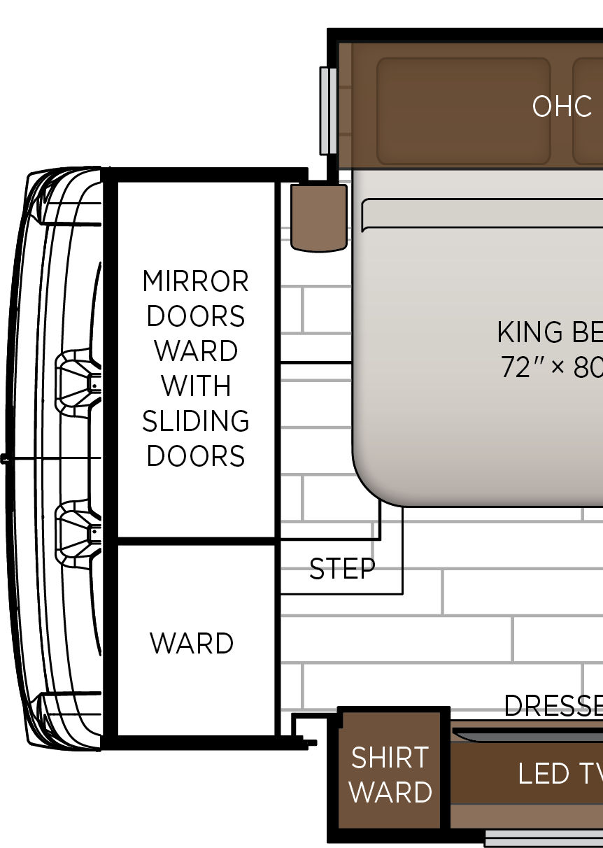 2027 Dutch Star 4311 Exterior & Storage Floorplan