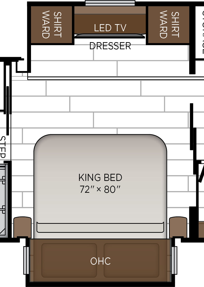 2027 Dutch Star 4325 Bedroom Floorplan