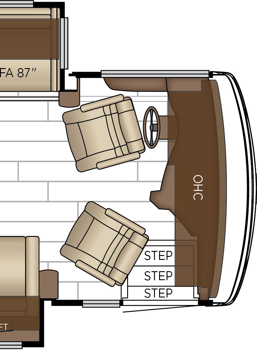 2027 Dutch Star 4325 Cockpit Floorplan