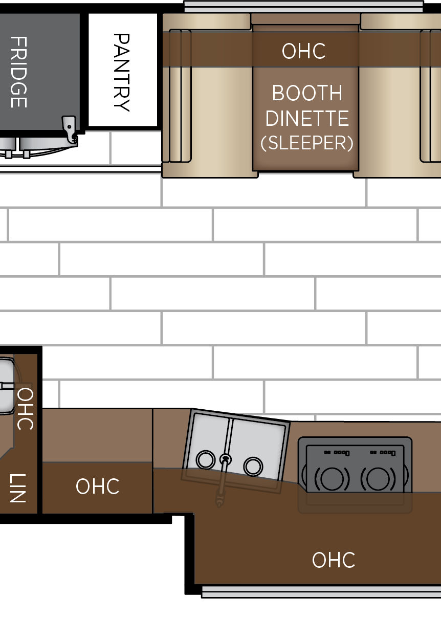 2027 Dutch Star 4325 Galley & Dinette Floorplan