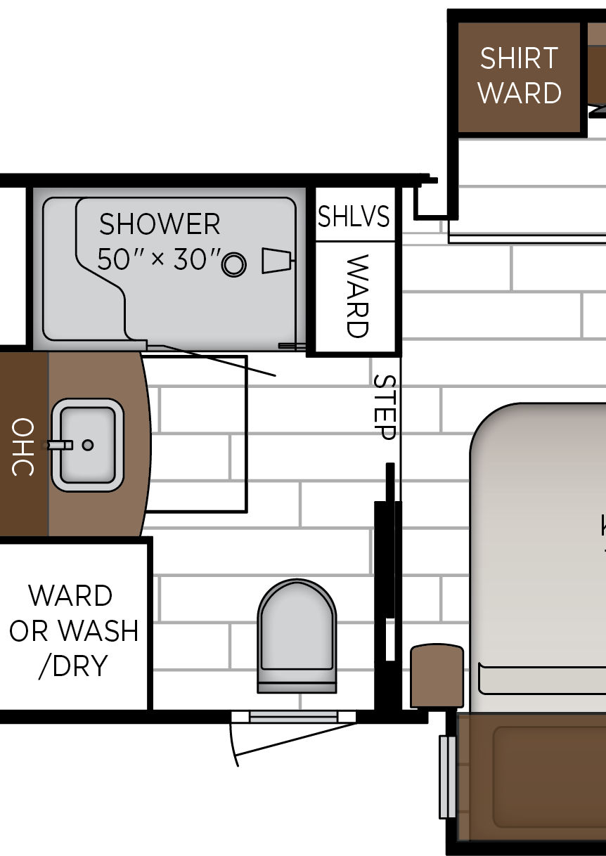 2027 Dutch Star 4340 Bathroom Floorplan