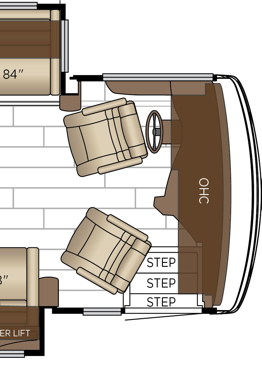 2027 Dutch Star 4340 Cockpit Floorplan