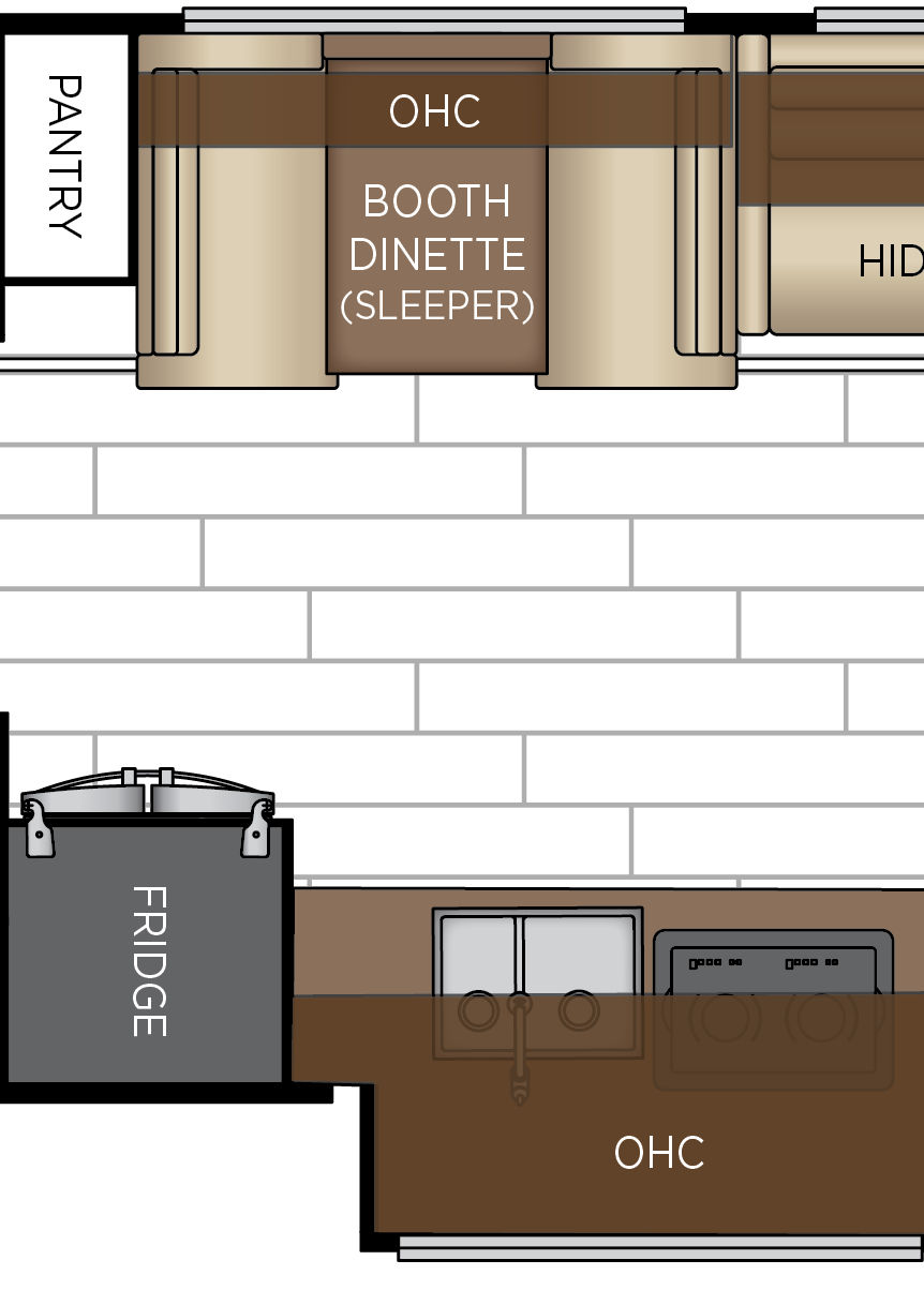 2027 Dutch Star 4340 Galley & Dinette Floorplan