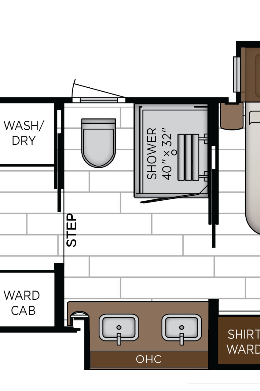 2027 Dutch Star 4345 Bathroom Floorplan
