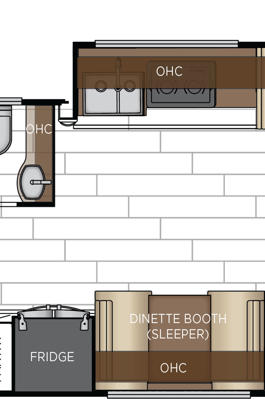 2027 Dutch Star 4345 Galley & Dinette Floorplan