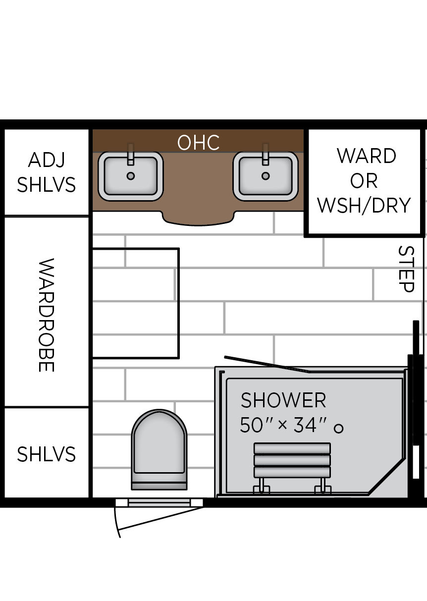 2027 Dutch Star 4369 Bathroom Floorplan