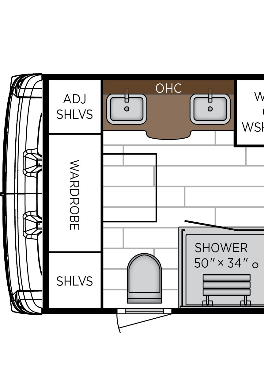 2027 Dutch Star 4369 Exterior & Storage Floorplan