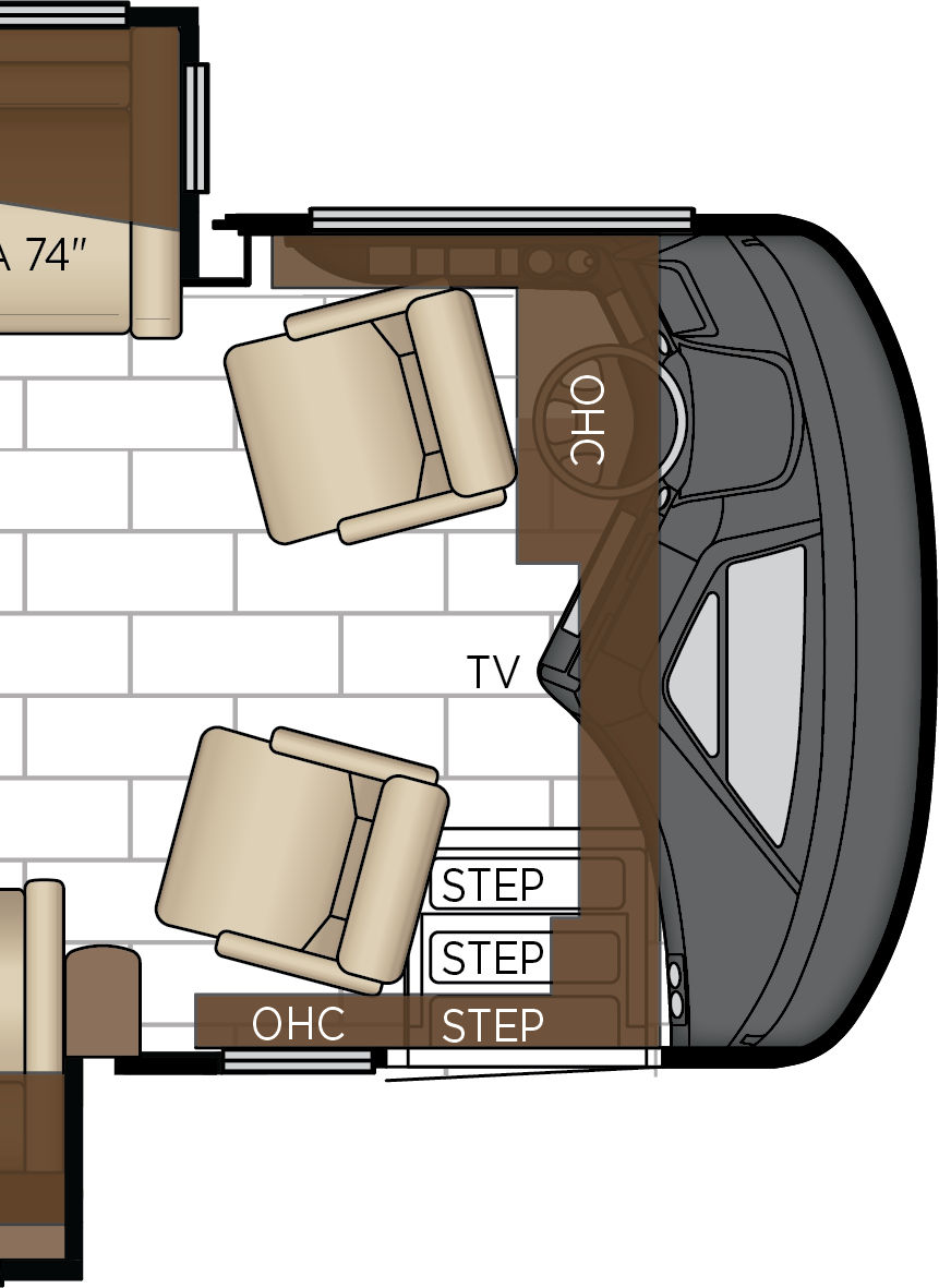 2027 Essex 4545 Cockpit Floorplan