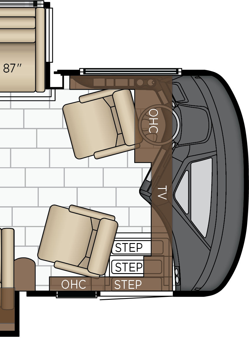 2027 Essex 4551 Cockpit Floorplan