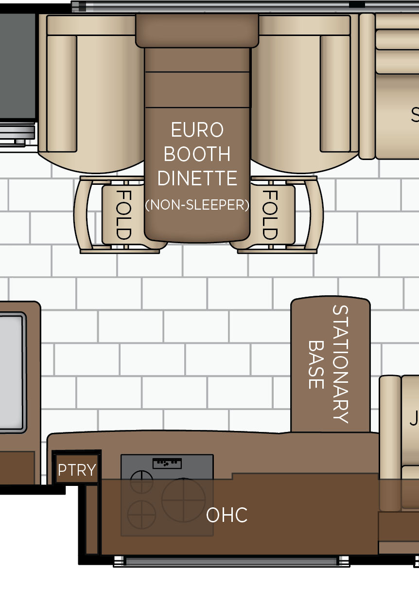 2027 Essex 4569 Galley & Dinette Floorplan