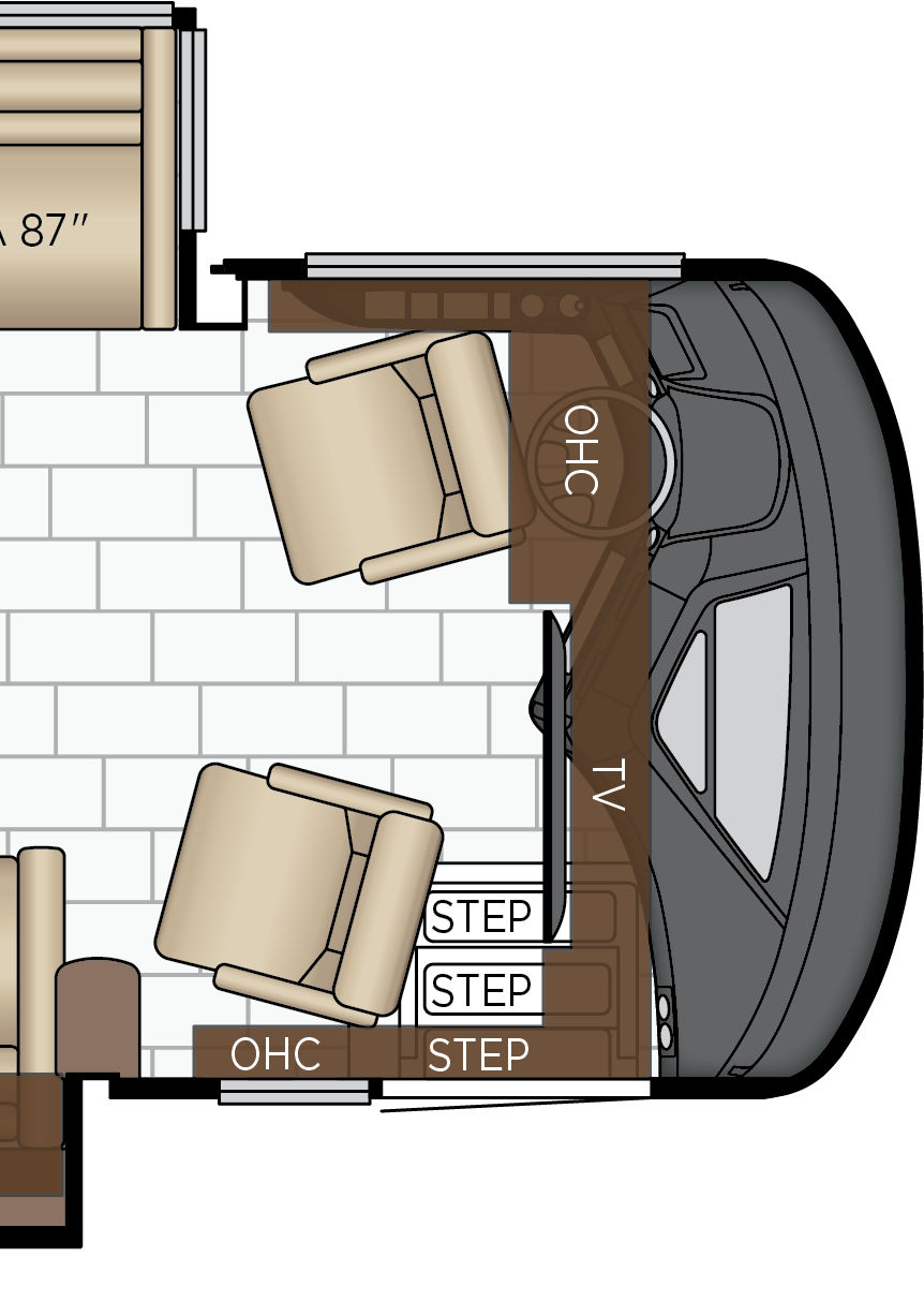 2027 Essex 4595 Cockpit Floorplan