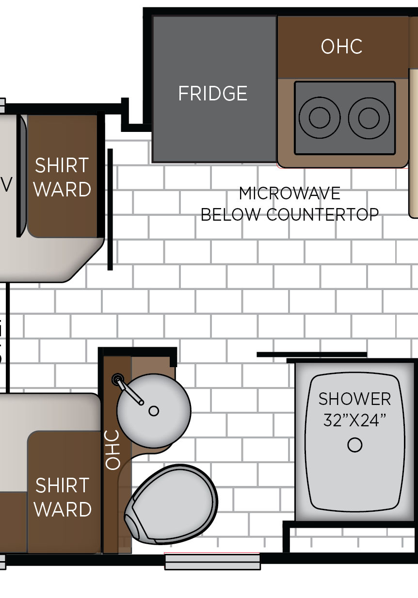 2027 Freedom Aire 2512 Bathroom Floorplan