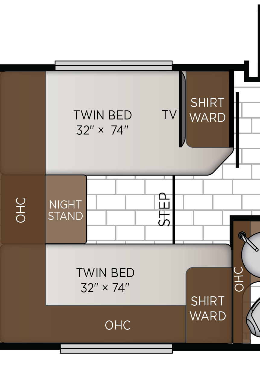 2027 Freedom Aire 2512 Bedroom Floorplan