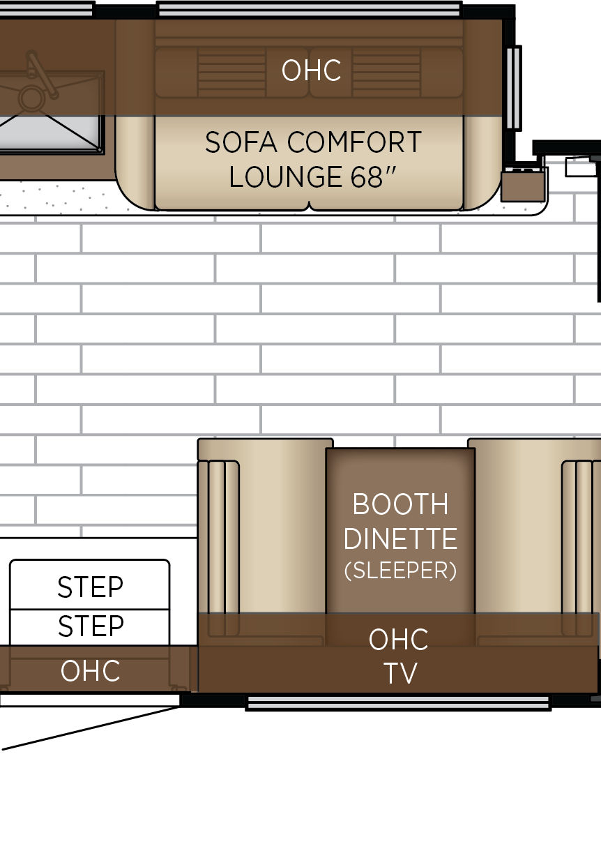 2027 Grand Star 3444 Galley & Dinette Floorplan