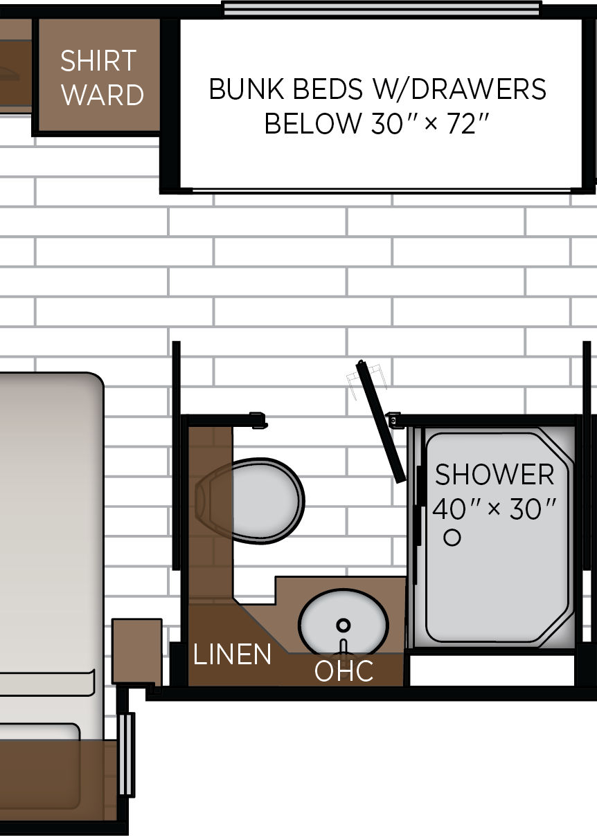 2027 Grand Star 3940 Bathroom Floorplan