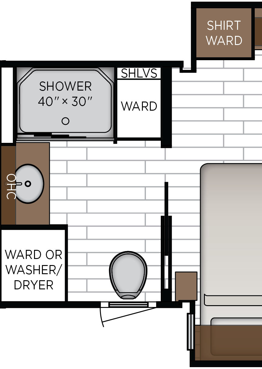 2027 Grand Star 3948 Bathroom Floorplan