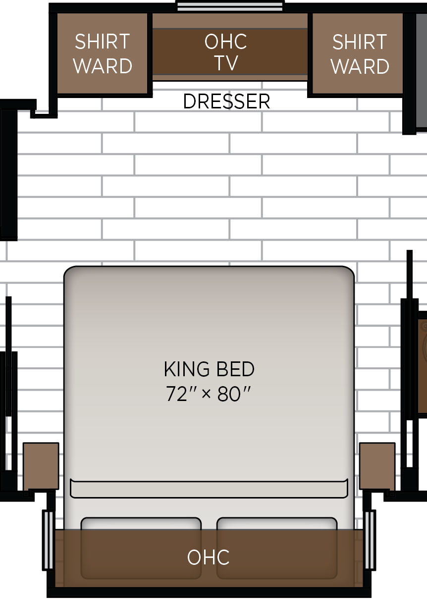 2027 Grand Star 3948 Bedroom Floorplan