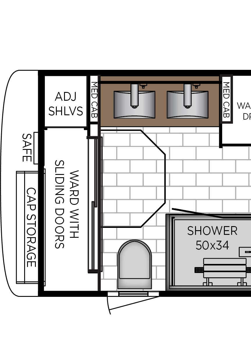 2027 King Aire 4531 Exterior & Storage Floorplan