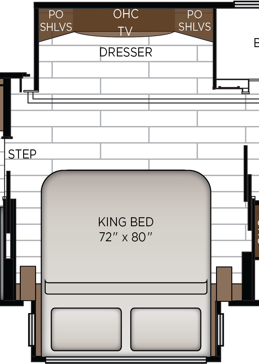 2027 King Aire 4540 Bedroom Floorplan