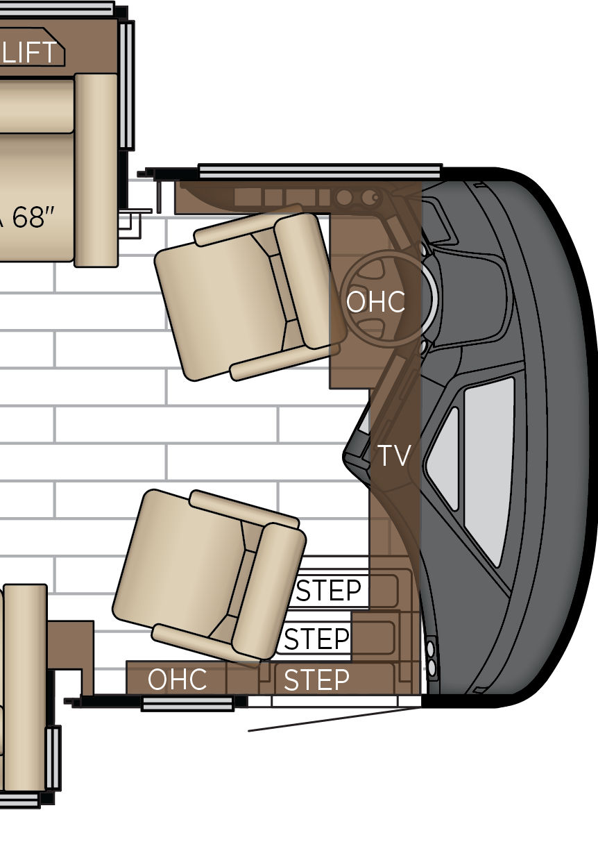 2027 King Aire 4540 Cockpit Floorplan